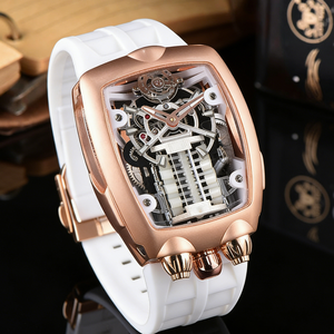 Reloj de pulsera de lujo comercial de alta gama, estilo mecánico, con manecillas luminosas a la moda y logotipo personalizable - Product Image 3