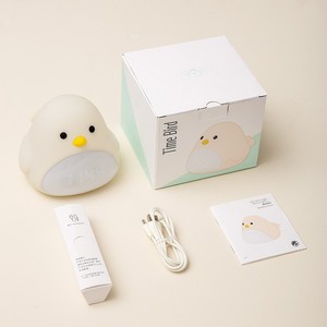 Réveil multifonction Time Bird, rechargeable par USB, en gel <span class=keywords><strong>de</strong></span> silicone, silencieux, pour étudiants, avec thermomètre LED, calendrier, <span class=keywords><strong>veilleuse</strong></span>, design mignon - Product Image 5