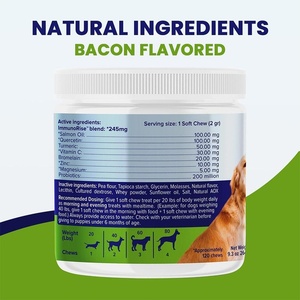 Complément alimentaire pour la santé des animaux de compagnie, huile de poisson en gummies à absorption rapide pour chiens, marque privée OEM/ODM, soutien immunitaire - Product Image 2