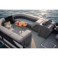 Bateau ponton en aluminium de 25 pieds, confort ultime, location pour vacances en famille, bain de soleil, moteur hors-bord, certifié CE, croisière côtière