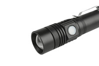 Linterna LED T6 Impermeable con Zoom, 3 Modos de Iluminación, Multifunción, Carga USB, Linterna Táctica LED Brillante, Lámpara de Aleación de Aluminio