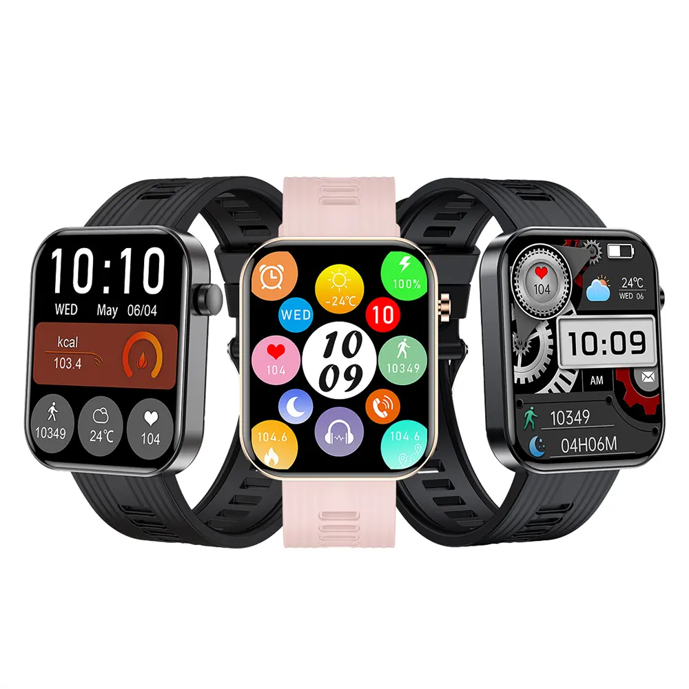 GaoKe fabrika yüksek kalite akıllı saat FW10 montre connectee spor smartwatch 1.96 inç su geçirmez spor izci akıllı saat