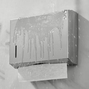 Distributeur de papier toilette mural en acier inoxydable, décoration créative pour salle de bain, boîte à mouchoirs, porte-rouleau géant avec serrure - Product Image 5
