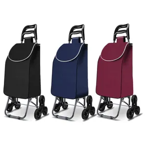 바퀴와 도매 사용자 정의 접을 수있는 쇼핑 트롤리 가방