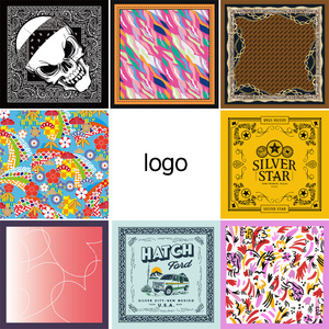 Wholesale Custom Cycling Headwear Neck Gaiter Silk Head Scarves Magic Head Wrap Square Scarf Cotton Square <strong>Bandana</strong> for Sale - Product Image 6