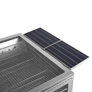 Negeria điện năng lượng mặt trời điện kép 10 khay thép không gỉ thực phẩm khô máy năng lượng mặt trời trái cây máy sấy dehydrator