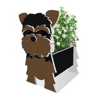 Pot de fleurs pour chien, décoration de jardin, fait à la main, pot de fleurs en forme d'animal mignon, jardinières de jardin, pots de fleurs d'extérieur personnalisés