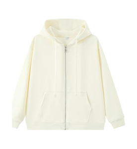 Nouveau sweat à capuche unisexe zippé 2025 |   Pull en coton Sea Island 330GSM, poids lourd |   Vêtements de rue personnalisables pour la vente en gros - Product Image 6