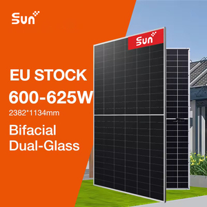 Panneau solaire monocristallin bifacial 630W avec 22,5% d'efficacité, cadre en aluminium, stock US pour les maisons - Product Image 1
