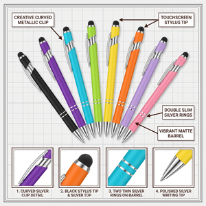 2025 Nieuwe Balpen Stylus Soft Touch Screen 2-in-1 Gepersonaliseerde <span class=keywords><strong>Pen</strong></span> Op maat gemaakte pennen met logo bedrukt Balpen - Product Image 3