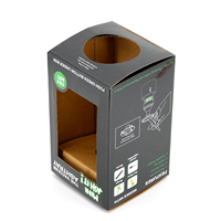 Nouvelle boîte de présentation de table en carton recyclé avec pelliculage brillant pour le commerce de détail de sucre, carton PDQ