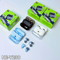 Écouteurs sans fil TWS 2-en-1 NE-Y238 à clipser semi intra-auriculaires pour le sommeil, 3 styles, stéréo, faible consommation, appels clairs, vente en gros