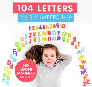127 Piezas de Letras y Números Magnéticos con Mayúsculas y Minúsculas, Símbolos Incluidos, para el Aprendizaje del Alfabeto, Matemáticas y Otros Juguetes - Product Image 5
