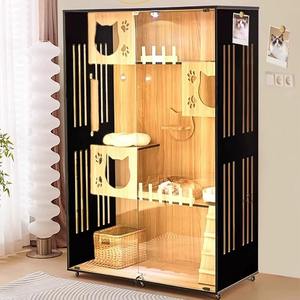 Personnalisable Extra Large Intérieur/Extérieur Cage pour Chat Espace Libre Nid pour Chat Unique Intérieur/Extérieur Chat Vitrine Design Extérieur Chat Villa - Product Image 5