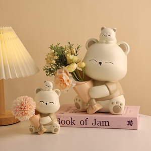 TONFO nuovo stile <span class=keywords><strong>di</strong></span> abbraccio orso guarigione serie Bouquet orso ornamenti ingresso da salotto decorazione creativa stile crema - Product Image 5