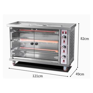 Friteuse à air à gaz commerciale à 3 étages, grill rotatif automatique, acier inoxydable, écologique, pour la cuisson de mouton entier et de poulet - Product Image 3