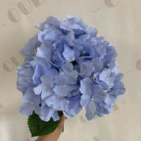 K-0124 Bunga Hydrangea Buatan Grosir, Bunga Hydrangea Tahan Lama, Bunga Hydrangea Sutra Realistis