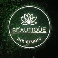 Enseigne LED personnalisée en forme de cercle, logo LED sur mesure, enseigne en acrylique personnalisée pour salon de beauté, bar à ongles, spa, boutique