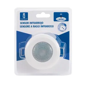 Detector de movimiento infrarrojo para montaje en techo, color blanco, ideal para vigilancia y control de iluminación - Product Image 3