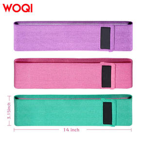Ensemble de bandes de résistance Woqi 36x8cm, équipement de fitness élastique moyen pour l'entraînement des fessiers, sangle de yoga en polyester et coton durable - Product Image 1