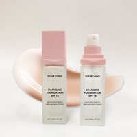 Propre marque sensible à la température changement de couleur dissimulation et crème solaire fond de teint liquide