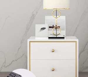 아파트 또는 병원을위한 실버 Soho <span class=keywords><strong>Nightstand</strong></span> 드레서와 가슴 3 in 1 현대 이탈리아 왕 침실 세트 - Product Image 3