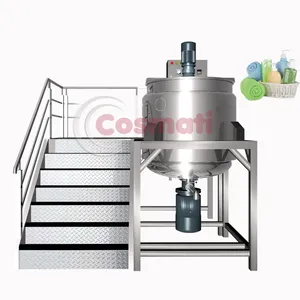 1000L Stainless Steel Mixing Tank with Paddle Agitator and Homogenizer for Shampoo