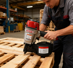 CN57 Tragbarer Pneumatischer Coil-Nagler 1''~ <span class=keywords><strong>2</strong></span>-1/8'' Druckluft-Nagelpistole für Holz Industrie- & DIY-Projekte 1 Jahr Garantie - Product Image 3