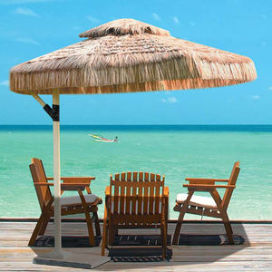 Double couche patio paille parapluie plage paille parapluies extérieur <span class=keywords><strong>table</strong></span> chaise <span class=keywords><strong>avec</strong></span> parapluie - Product Image 3