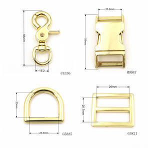 Hebilla de cuello PVD de alta calidad, hebilla de Liberación lateral de Metal de 25 MM, bloqueo de Clip ajustable para correa de cinturón, accesorios para <span class=keywords><strong>Collar</strong></span> de perro - Product Image 5