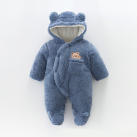 Combinaison de bébé en velours de coton d'hiver pour nouveau-né, combinaison de ramper pour l'extérieur