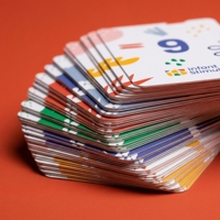 Cartes flash éducatives en papier écologiques personnalisées en gros pour enfants de 5 à 7 ans avec boîte cadeau