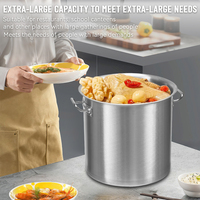 201 ustensiles de cuisine en acier inoxydable restauration marmites restaurant de qualité alimentaire extra large antiadhésif marmites à soupe
