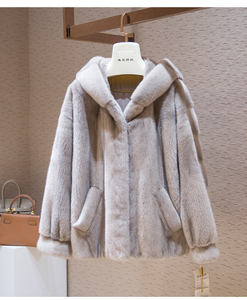 <span class=keywords><strong>Cappotto</strong></span> in velluto <span class=keywords><strong>con</strong></span> <span class=keywords><strong>cappuccio</strong></span> da donna, - Product Image 2
