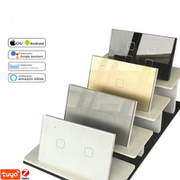 US Standard Tuya Smart Switch Zigbee WiFi Touch Applique Murale 1 2 3 4 Gang 118*72mm 110V 220V Verre Trempé Alexa Commutateurs À Distance