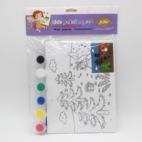 Nouveau produit d'usine : Ensemble de peinture sur toile pour enfants avec mini chevalet de bureau et peintures