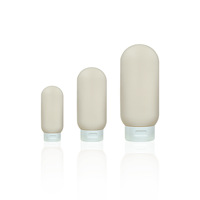 Bouteilles ovales personnalisées en HDPE de 60/100/200 ml avec couvercle à clapet et compartiments, pour emballage de nettoyant visage et crème pour les mains, couleur personnalisable