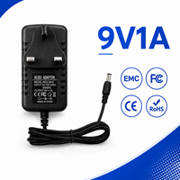 Adaptateur secteur mural 9V1A 5,5x2,5mm 9W avec prise UK pour lampe de bureau et enceinte Bluetooth - Vente en gros usine