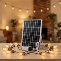 Lumière LED solaire personnalisée KHT IP65 en PVC, 5 m, haute densité, étanche, lumière chaude, pour hôtel, toit, salon, villa, balcon, terrasse, décoration