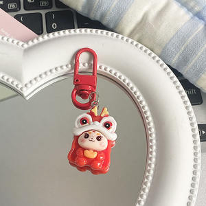 Año del Dragón León colgante llavero Ins estudiante dibujos animados adornos colgantes sentido femenino Lindo bolso accesorios pareja regalo - Product Image 6