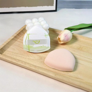 Keqi Yinzi Series Shield Milk Skin Cotton Candy Triangle Egg Pattern Esponja de maquillaje lavable súper suave - Product Image 4