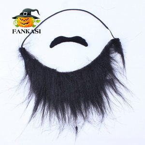 FANKASI Barba Negra de Poliéster, 2 Piezas, Accesorio de Disfraz para Fiesta de Halloween, Reutilizable - Product Image 4