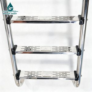 Marchepieds d'escalier de piscine Water Faery en acier inoxydable, robustes, antirouille, avec main courante antidérapante pour piscines à eau salée et <span class=keywords><strong>au</strong></span> chlore - Product Image 4