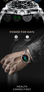 Wedtserha AW35 Alta Qualidade Relógio Inteligente 1.28 Tela para <span class=keywords><strong>Bluetooth</strong></span> Chamando Monitoramento de Freqüência Cardíaca Android Resposta Chamada Calendário - Product Image 6