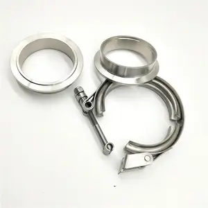 Auto fastener and clip Stainless steel V- band clamp kit quick lock and release exhaust pipe clamp