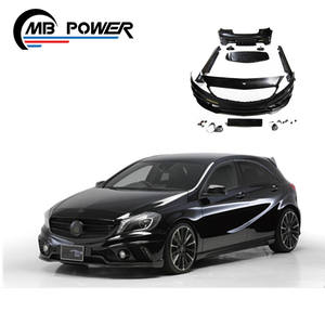 Una clase W176 W estilo cuerpo kit de para W176 A260 <span class=keywords><strong>A250</strong></span> A200 A180 parachoques delantero lado faldas parachoques trasero de coche A <span class=keywords><strong>precio</strong></span> de fábrica - Product Image 1