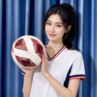 Ballon de football de haute qualité, thermocollé, taille 5, durable, pour adultes et jeunes, personnalisable.