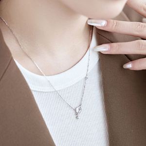 Collares con Colgante de Estrella y Planeta de Plata de Ley 925 con Circonita 5A de Dylam para Adolescentes, Joyería Fina de Moda con Temática del Universo, Regalos - Product Image 2