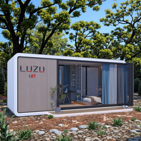 Villa préfabriquée de luxe moderne en structure acier portable, bureau extensible rapide, espaces de travail mobiles, panneaux sandwich étanches