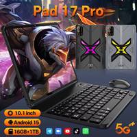 Nouvelle Arrivée Pad17 Pro Plus Tablette PC Octa Core 16 Go RAM 1 To ROM Android 15 Google Play 5G Wi-Fi GSM 10,1" 2560x1600 Professionnel MTK